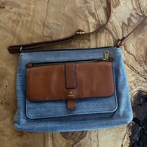 Like New Fossil Adjustable Purse Bag Leather